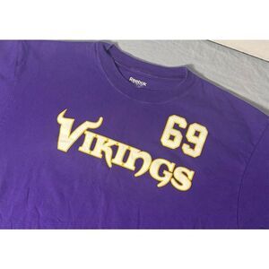 Minnesota Vikings Shirt Mens Large Purple Jared Allen 69 Graphic Football NFL